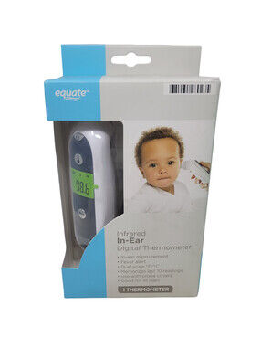 Equate Infrared In-Ear Digital Thermometer Good For All Ages Fever Alert New